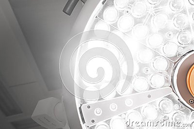 Surgical lamps in operation room Stock Photo