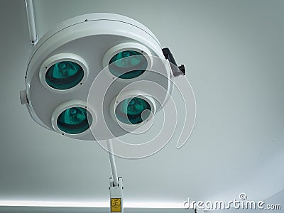 Surgical light or medical lamp in operation room Stock Photo