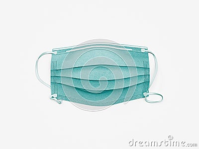 Surgical mask. Disposable face mask isolated on white. 3d rendering Cartoon Illustration