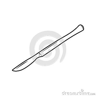 surgical scalpel icon. Element of cyber security for mobile concept and web apps icon. Thin line icon for website design and Stock Photo