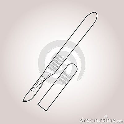 Surgical scalpel. Surgical instruments Stock Photo