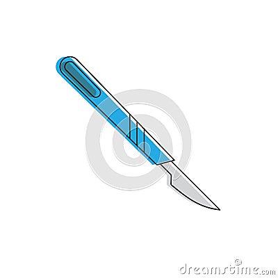 Surgical scalpel vector icon symbol medical tools isolated on white background Vector Illustration