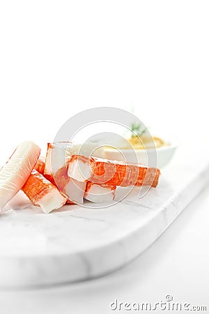 Surimi Fish Sticks Stock Photo