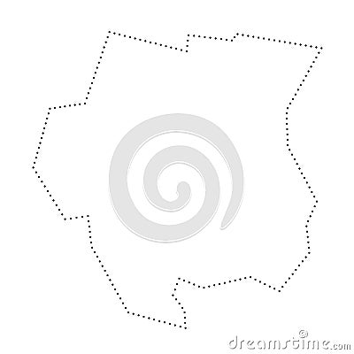 Suriname dotted outline vector map Vector Illustration