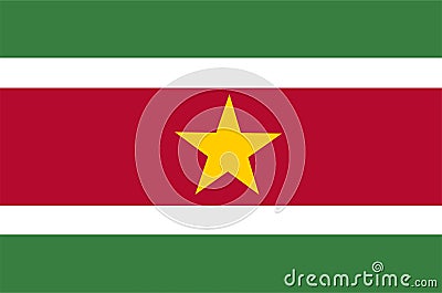 Suriname flag vector. Illustration of Suriname flag Vector Illustration