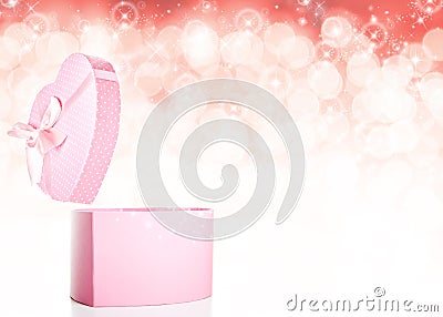 Surprise Magical Gift Box Background Stock Photo