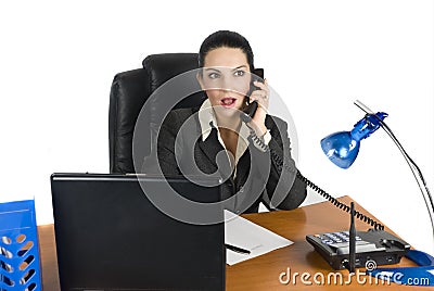 Surprised business woman Stock Photo