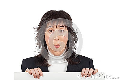 Surprised business woman Stock Photo