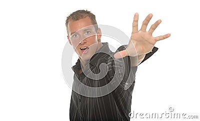 Surprised businessman Stock Photo