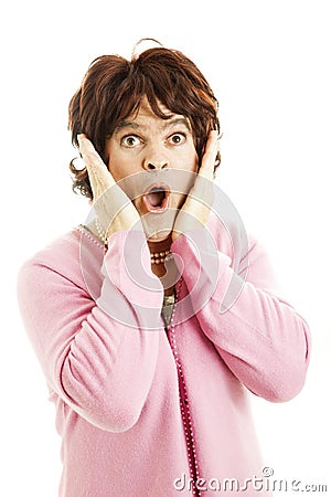 Surprised Cross-Dresser Stock Photo