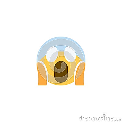 Surprised face icon illustration emoji Cartoon Illustration