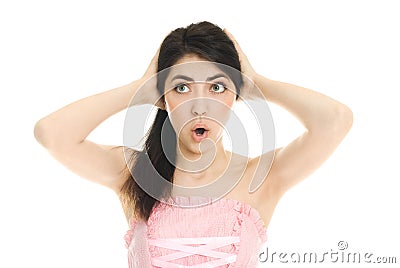 Surprised girl Stock Photo