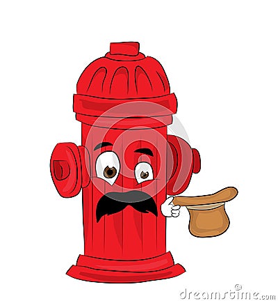 Surprised hydrant cartoon Cartoon Illustration