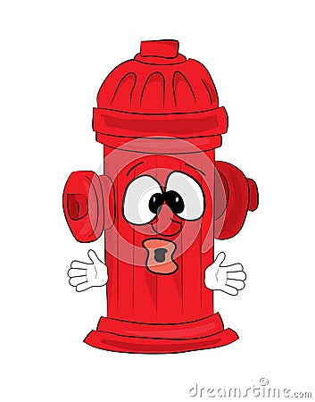 Surprised hydrant cartoon Cartoon Illustration