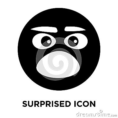 Surprised icon vector isolated on white background, logo concept Vector Illustration