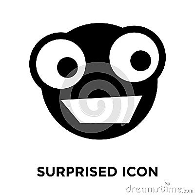 Surprised icon vector isolated on white background, logo concept Vector Illustration