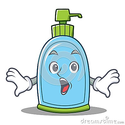 Surprised liquid soap character cartoon Vector Illustration