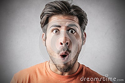 Surprised man Stock Photo