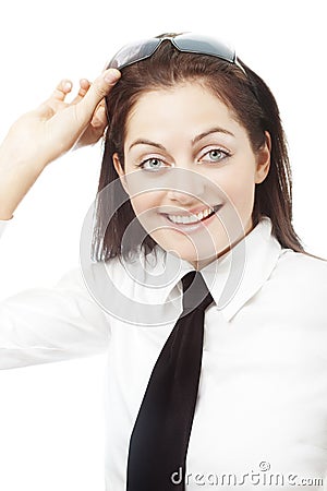 Surprised office girl Stock Photo