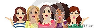 Surprised people Vector Illustration