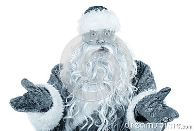 Surprised Santa Claus Stock Photo