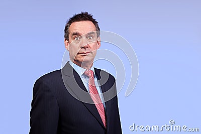 Surprised Shocked Handsome Business Man in Suit Stock Photo