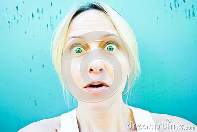 Surprised Woman Stock Photo