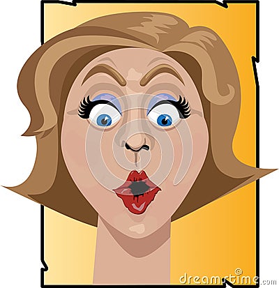 Surprised woman illustration Vector Illustration