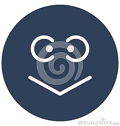 surprises, baffled emoticon Vector Isolated Icon which can easily modify or edit Vector Illustration