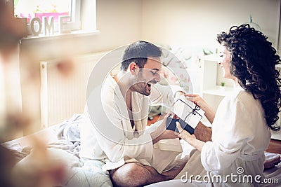 Surprises for my dear husband. Stock Photo