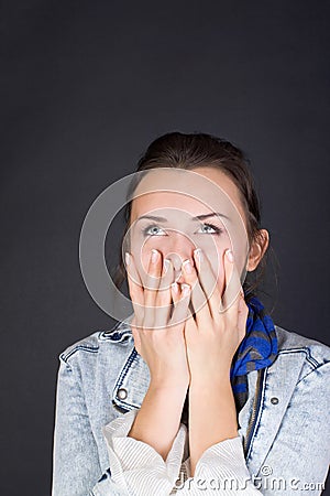 Surprising woman Stock Photo