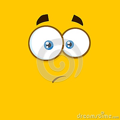 Surprisingly Cartoon Square Emoticons With Expression Vector Illustration