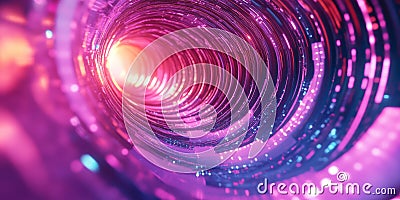 A surreal abstract background showcasing shimmering holographic waves dynamically shifting in a Stock Photo