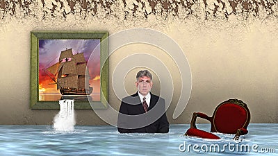 Surreal Business, Businessman, Sales, Marketing Stock Photo