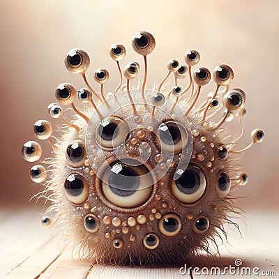 Surreal Cluster of Eyeballs Stock Photo