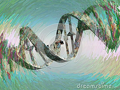 Damaged DNA strands Stock Photo