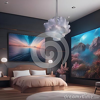 A surreal dreamscape with otherworldly elements in a fantastical and dreamlike atmosphere, sparking flights of fancy2 Stock Photo