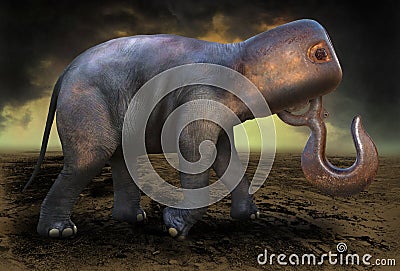Surreal Fantasy Science Fiction Elephant Stock Photo
