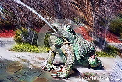 Surreal Frog. Stock Photo