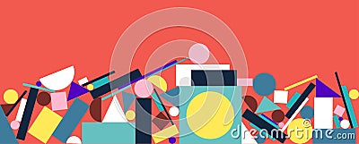 Surreal geometric background Vector Illustration