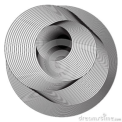Surreal Geometric Wave Design. Vector Art elements. Vector Illustration