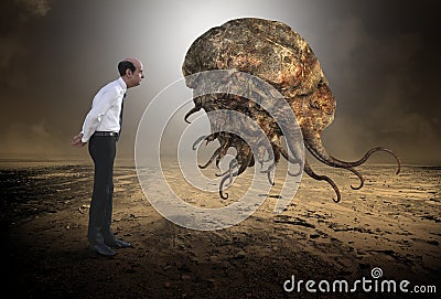 Surreal Alien Life Form, Science Fiction Stock Photo