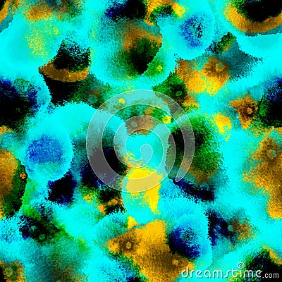 Surreal psychedelic brush texture surrealistic seamless pattern Stock Photo