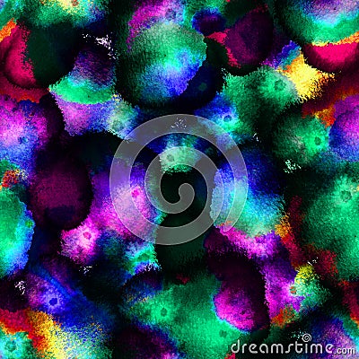 Surreal psychedelic brush texture surrealistic seamless pattern Stock Photo