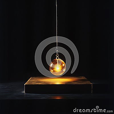Surreal Image of a Man Standing on a Broken Floating Platform in the Sky Generative AI Illustration Stock Photo