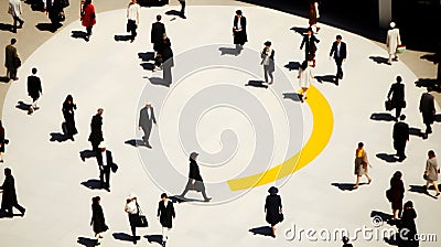 Surreal Shibuya Crossing in Tokyo with a odd twist Stock Photo