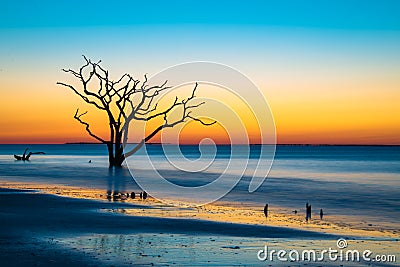 Surreal sunrise at Botany Bay Stock Photo