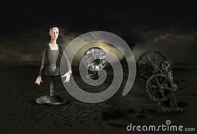 Surreal Surrealism Nightmare Dream Storm Stock Photo