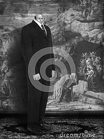 Surreal Vintage Businessman, Business, Sales, Marketing Stock Photo