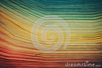 Surreal vintage wood rainbow background generative AI Stock Photo